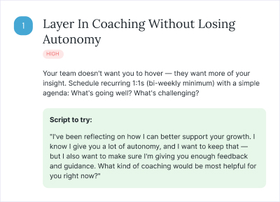 Coaching synthesis